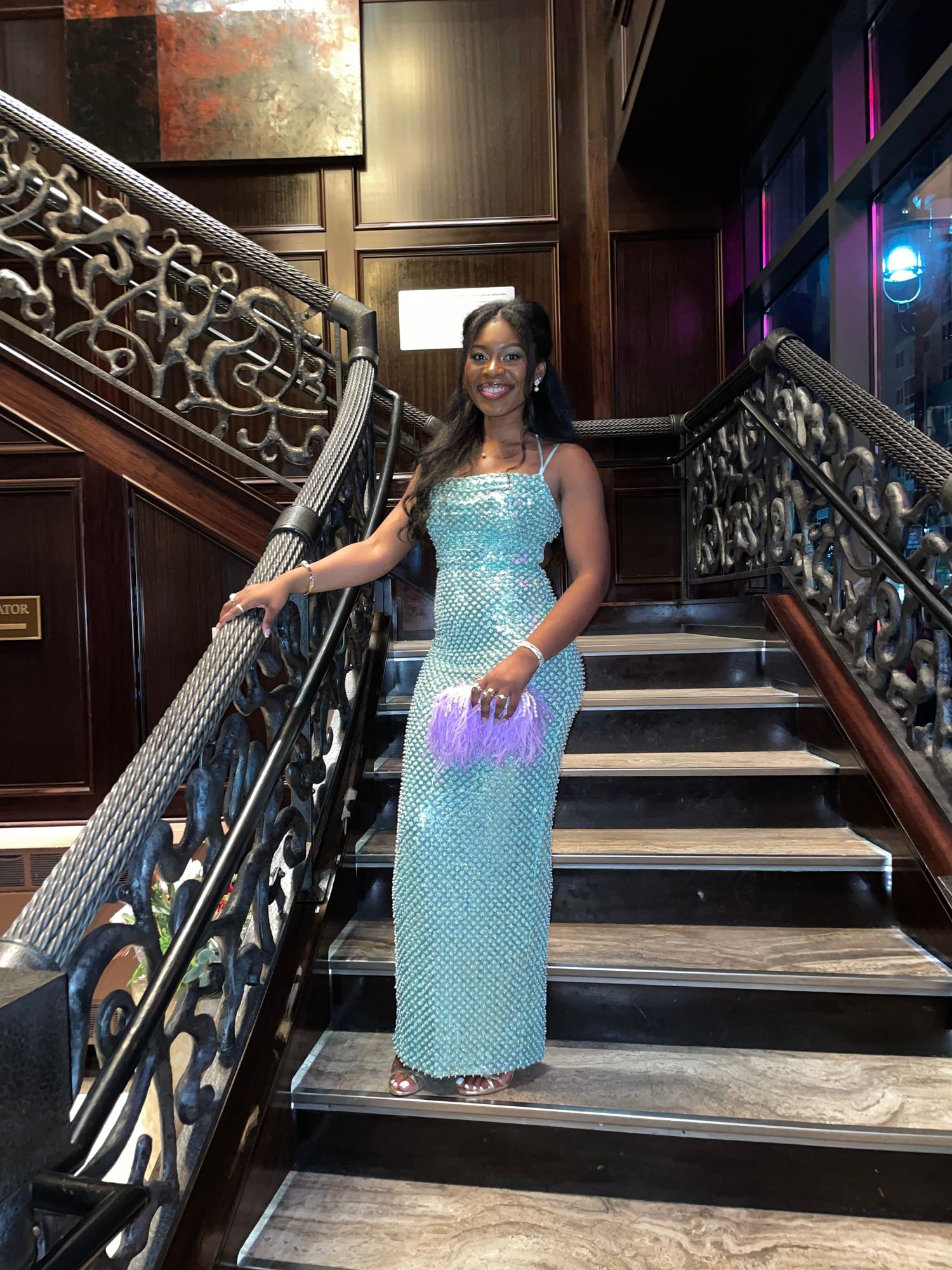 embellished cowl neck maxi dress in aqua Embellished Cowl-Neck Maxi Dress in Aqua Blue - 8
