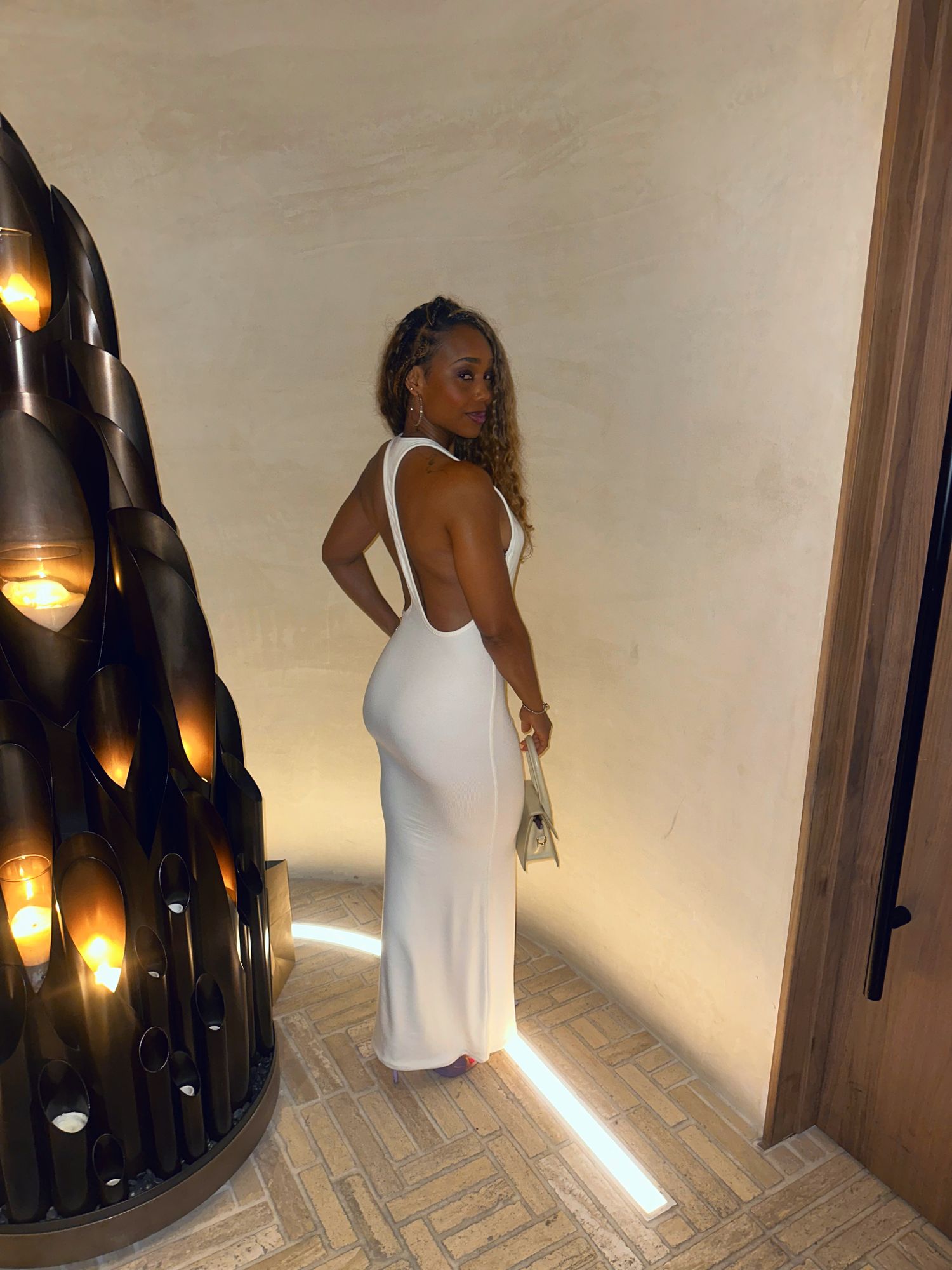 Imelda Modal Racerback Maxi Dress in White | Oh Polly