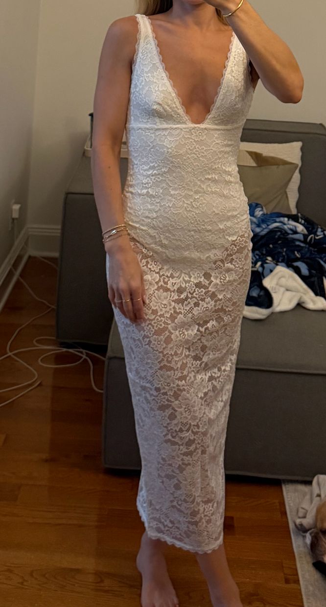 strapless lace tea length wedding dress Strapless Lace Appliqued Plus Size Tea Length Wedding Dresses apd2176
