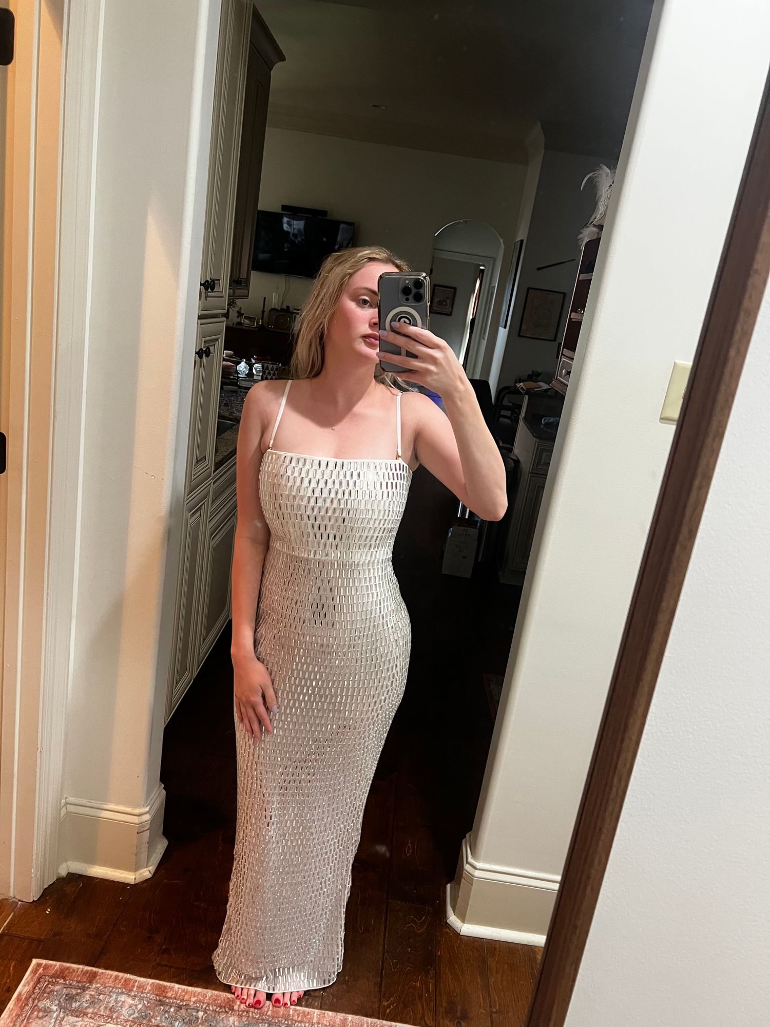 grey tulle maxi dress A Line Spaghetti Straps Lace Grey Tulle Long Prom Dress, Grey Formal B –  abcprom