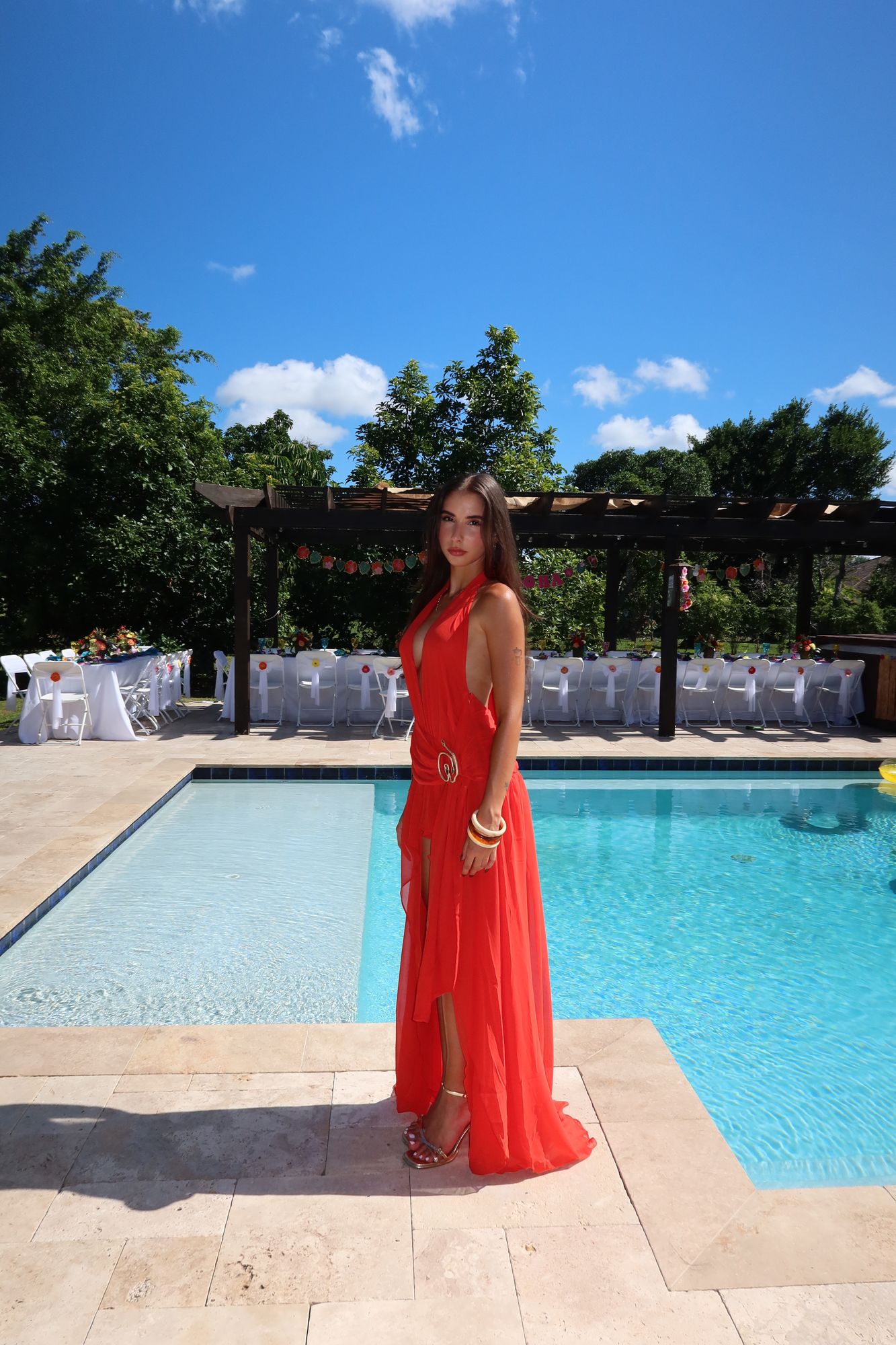 strapless open back dress Dark In Love | Playful Punk Red Rock Dress* main image 1