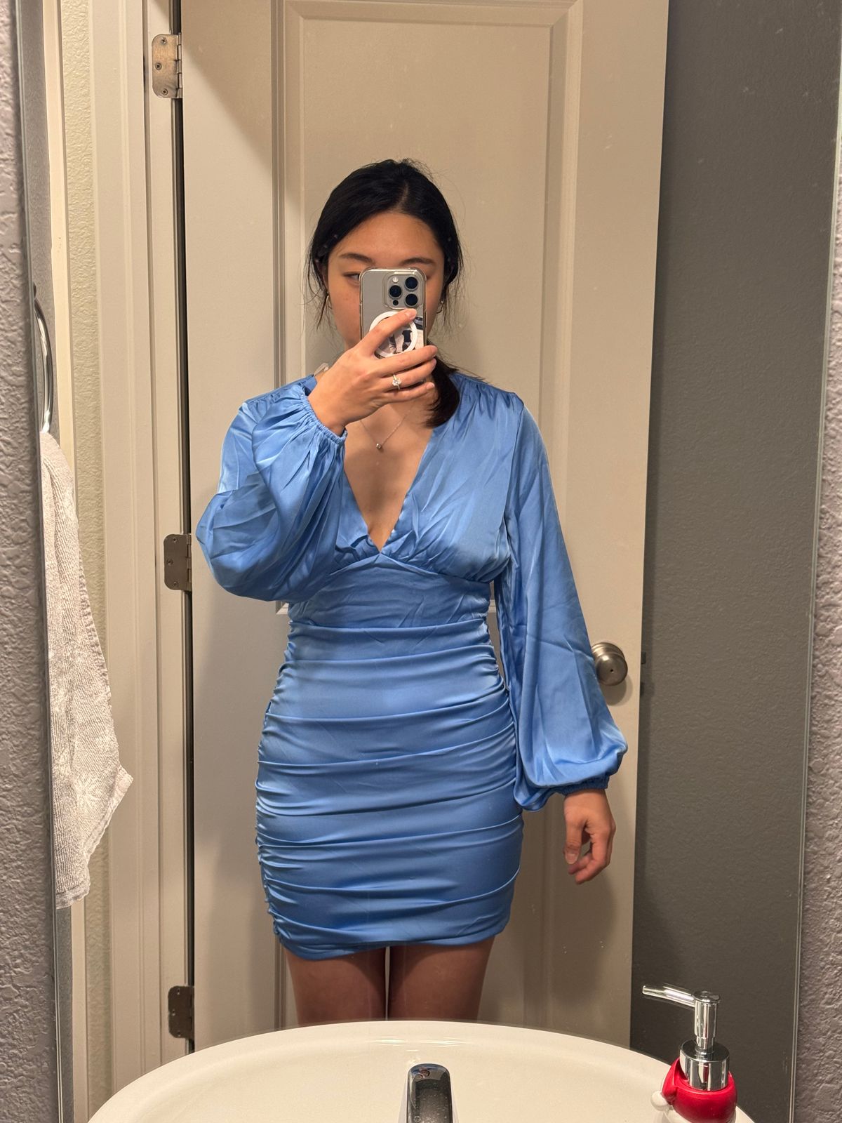 Ziya Long Sleeve Dress - Blue  Thats So Fetch US