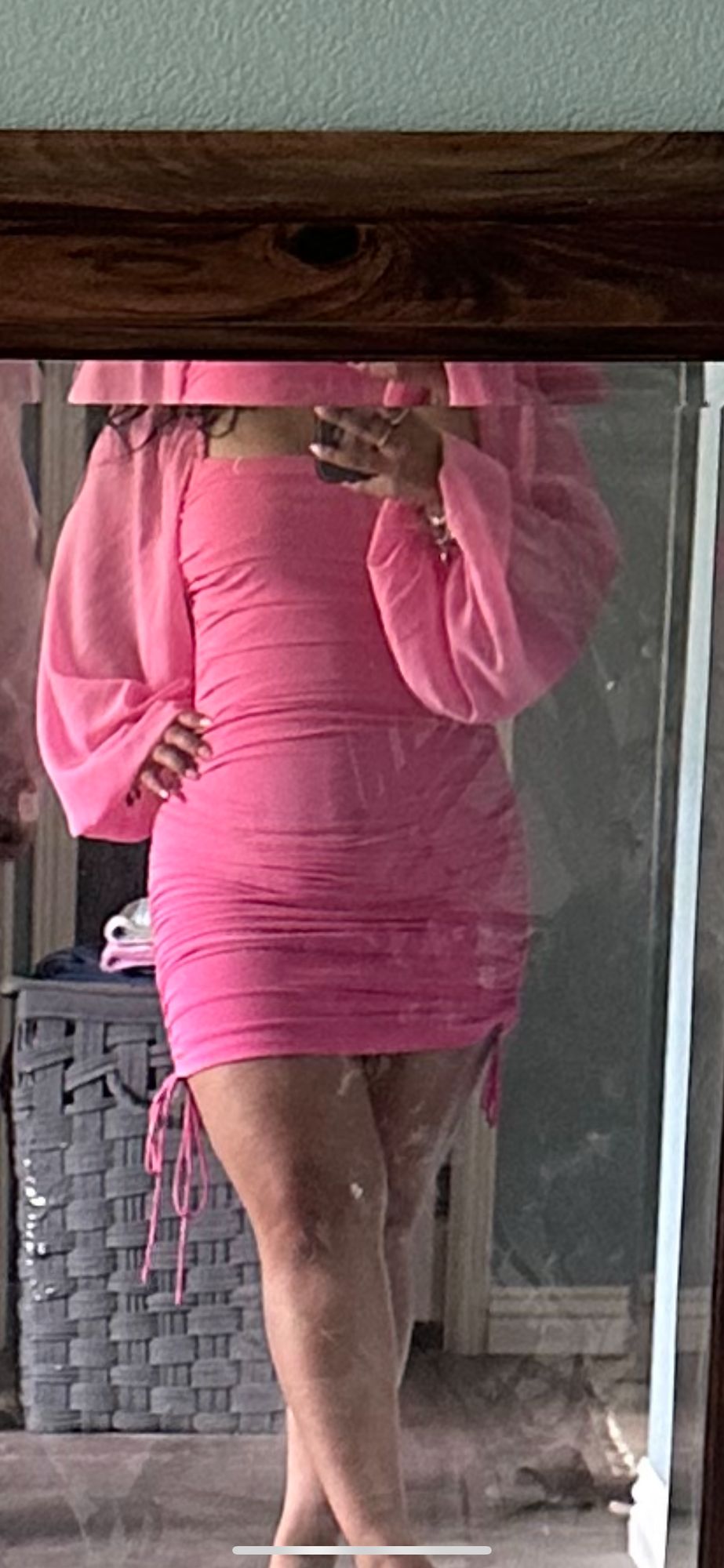 lorde pink dress brb Dress: @peppermayo Lorde Maxi in size 6 Bag: @telfarglobal Small black  shopping bag #summerdress #summeroutfits