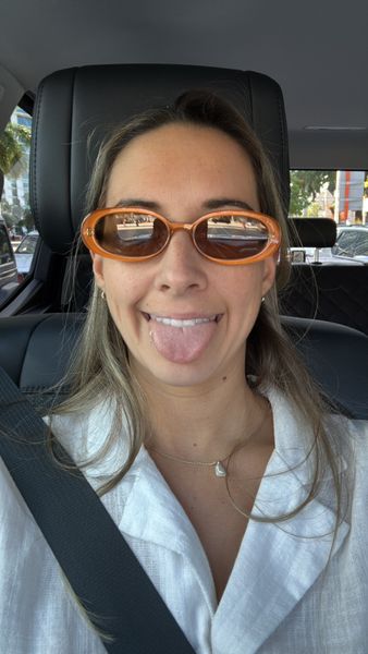 Le Specs Outta Love Caramel Female Oval Sunglasses | Eyewear  display picture 1