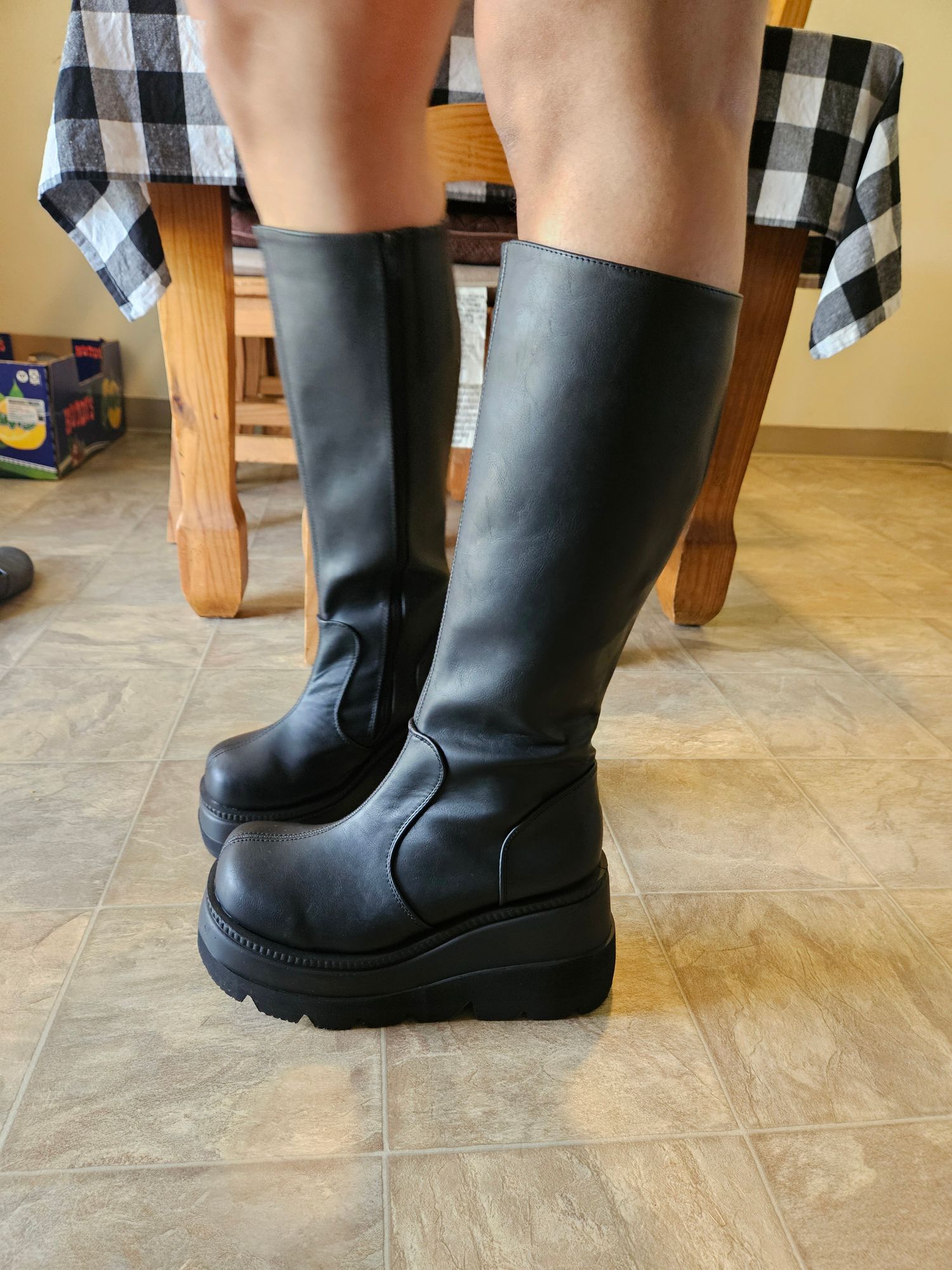 Platform Boots Demonia Shaker 100 Calf Size DEMONIA 