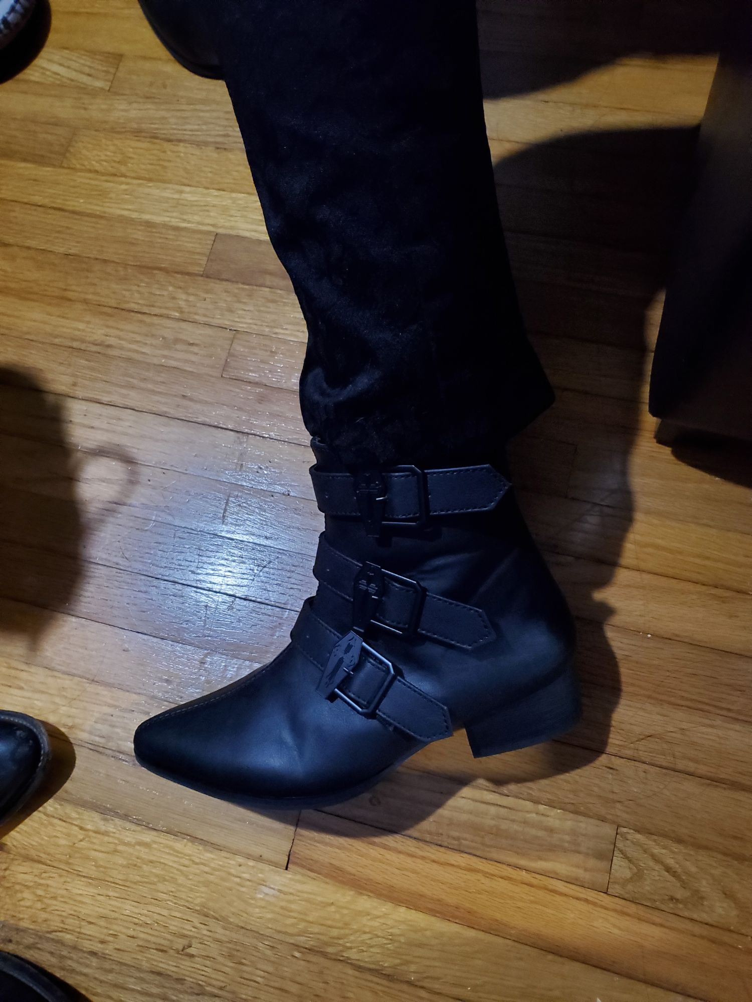 DEMONIA WARLOCK-50-C Men\'s Black Leather Ankle Boots size 14 Clearance DemoniaCult Warlock 50-C Black Matt Mens/Unisex  main image 3