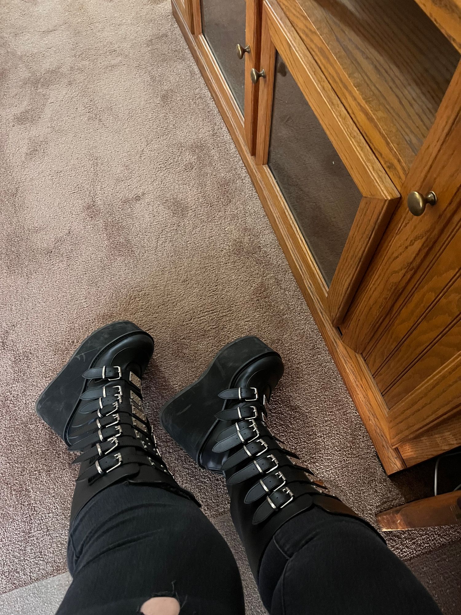 Demonia Trinity Boots Demonia Schuhe Wide Calf Demonia Shoes