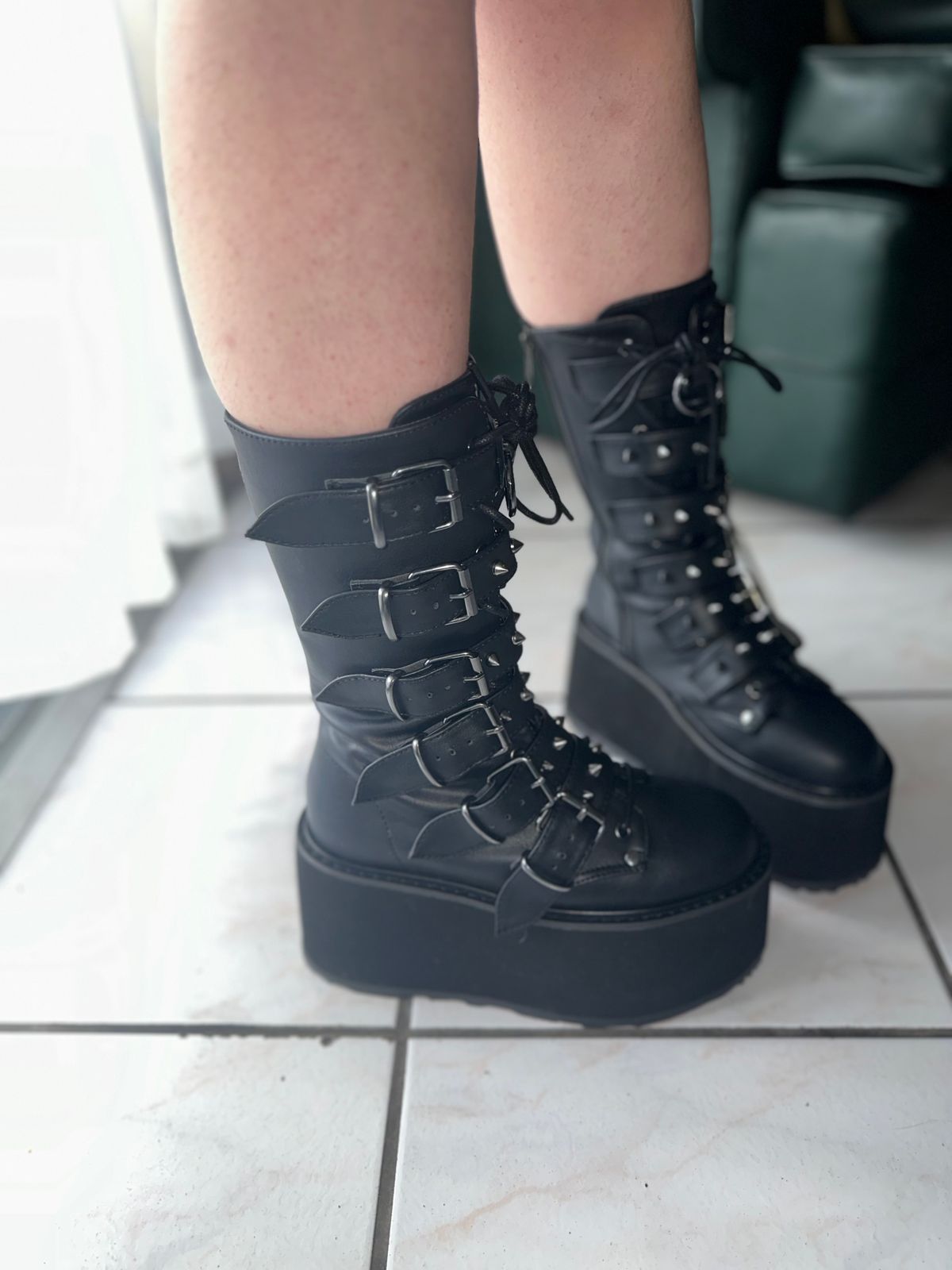 Demonia Shoes Demonia Damned 225 Black Velvet DEMONIA 