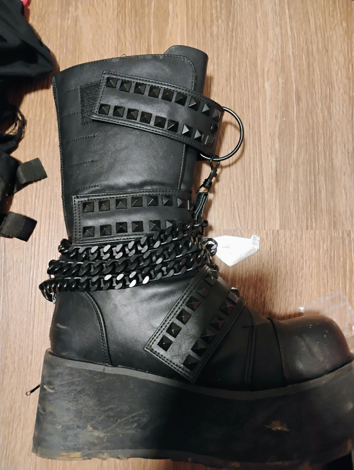 NEW! Daemonia Trashville 138 Platform Boots (Men\'s Size 11) Demonia Trashville-138 Black Vegan Leather Platform... | Depop main image 2