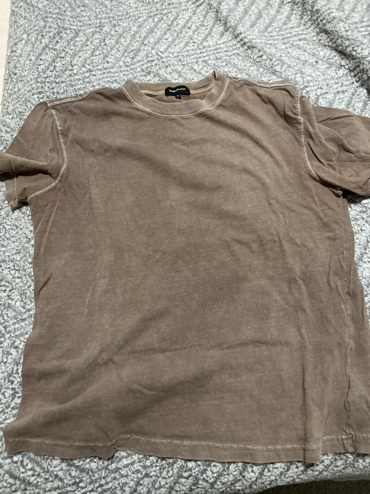 Mens Relaxed Short Sleeve Tee - Pigment Dye Jersey - Bone – Andie Co