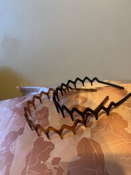 2 Cerchietti Elastici A Zigzag Per Capelli: Nero E Marrone, Presa Sicura E Super Comodi