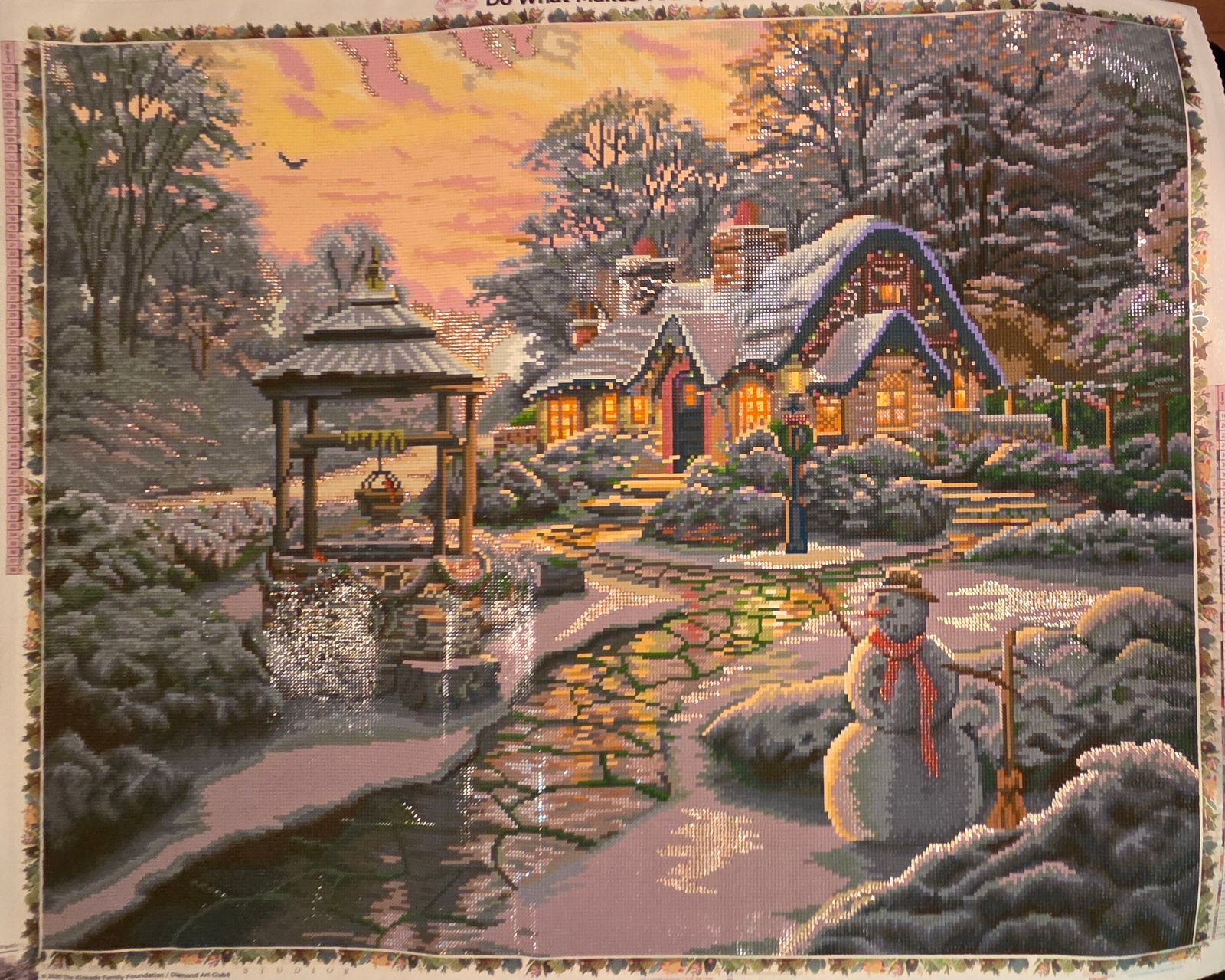 Christmas Wish Cottage – Diamond Art Club, image size:1600x1279