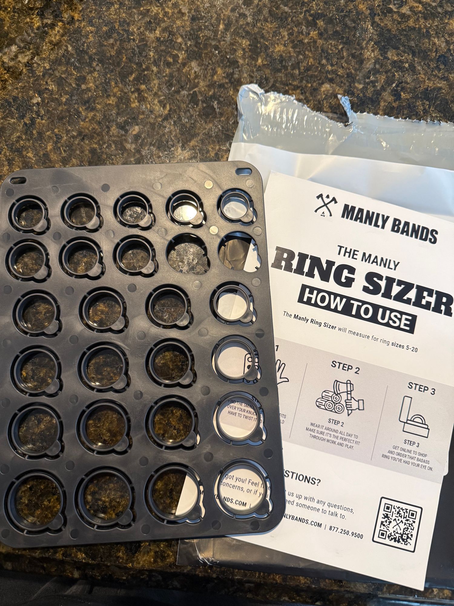 Manly Ring Sizer Ring Size Guide Manly Bands