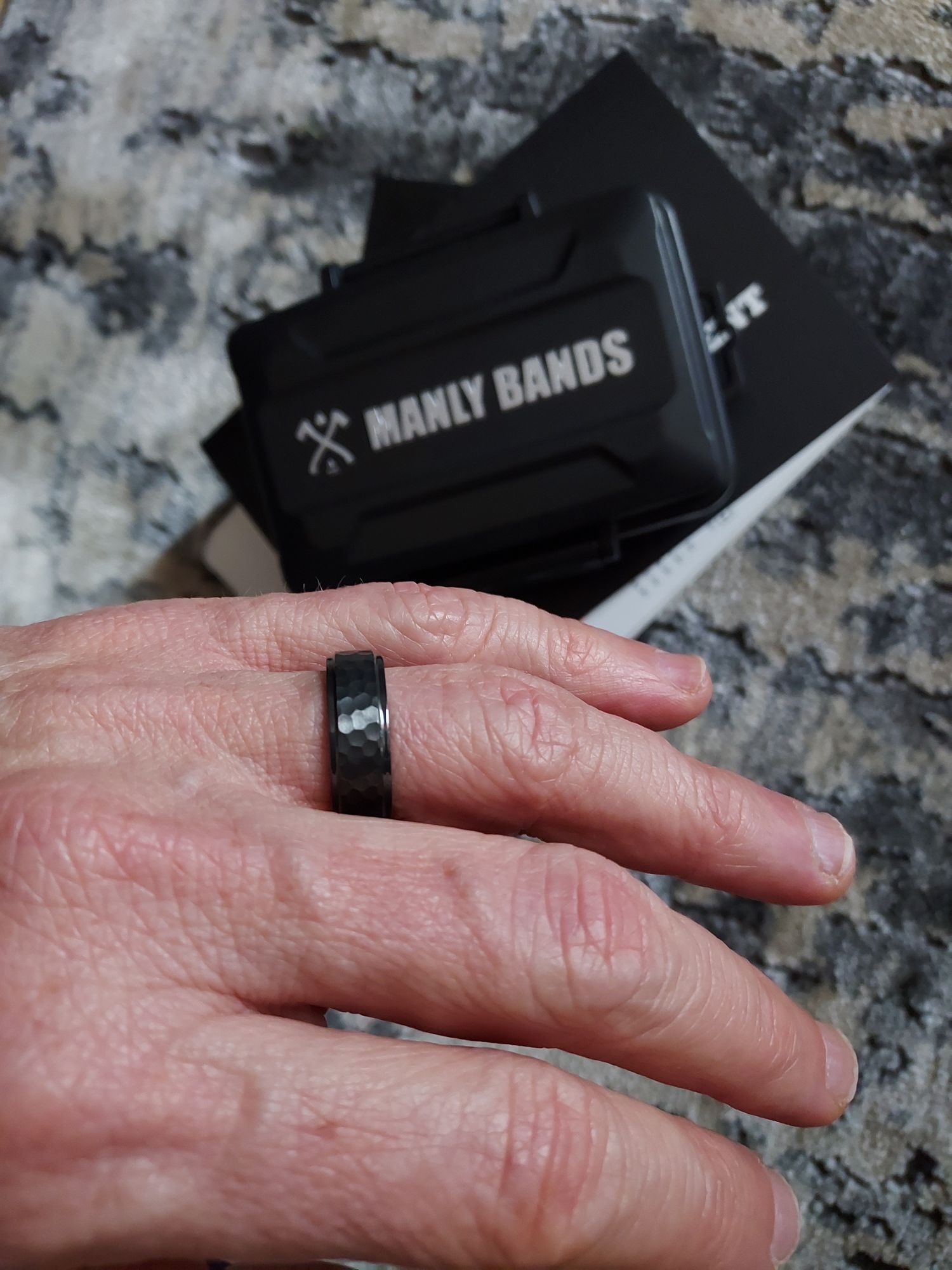 manly bands mens gray wedding band