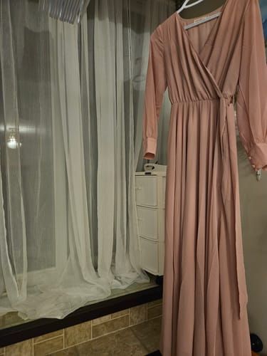 elegant beige bridesmaid dresses Beige Long Sleeve Maxi Dress- Long Sleeve Maxi Dress Casual – Modora UK