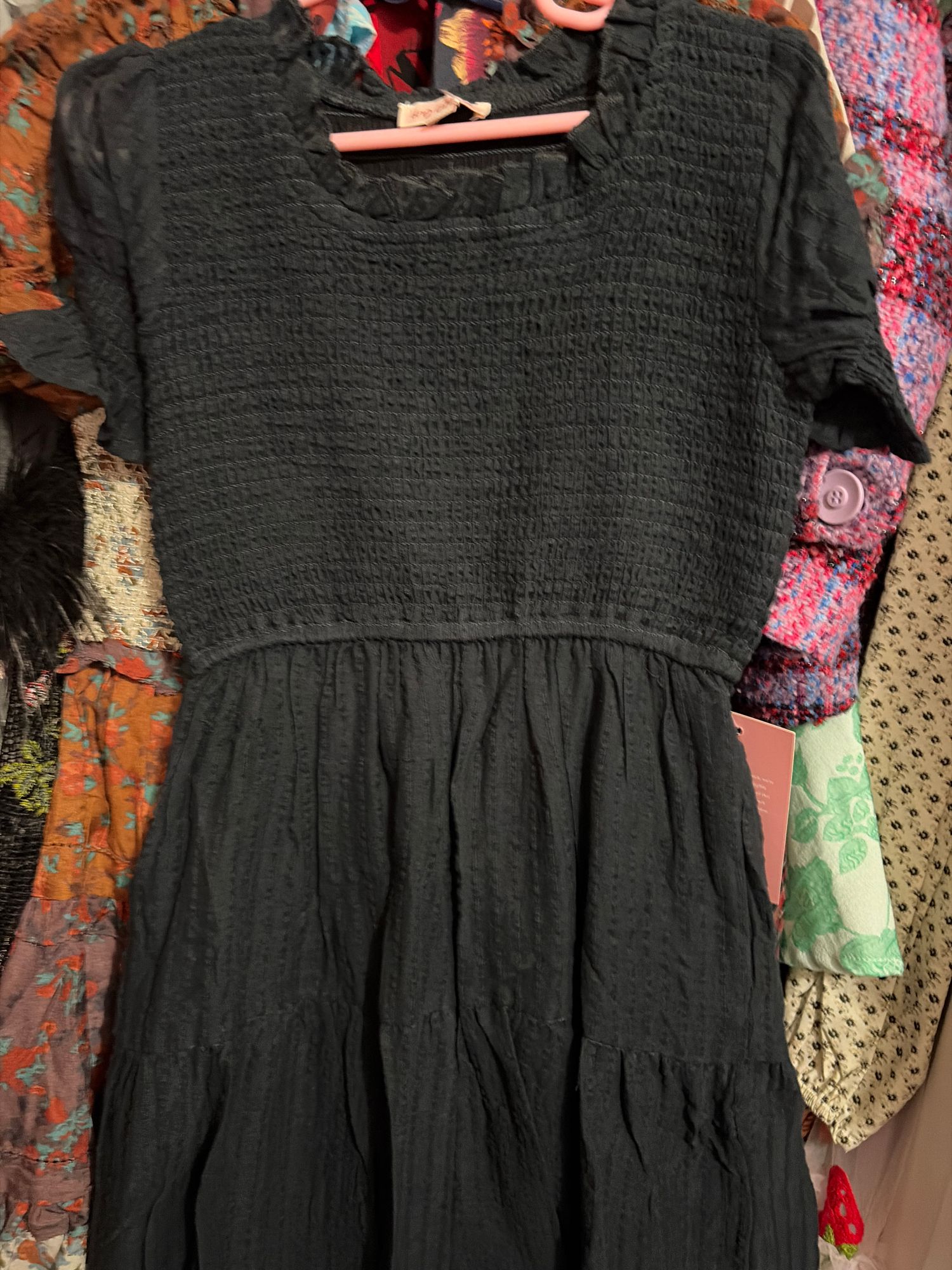 princess polly baby blue dress Old Navy Blue Black Knit sweater dress Maxi Long Stripe 3/4 Sleeve S 4 6  Bodycon