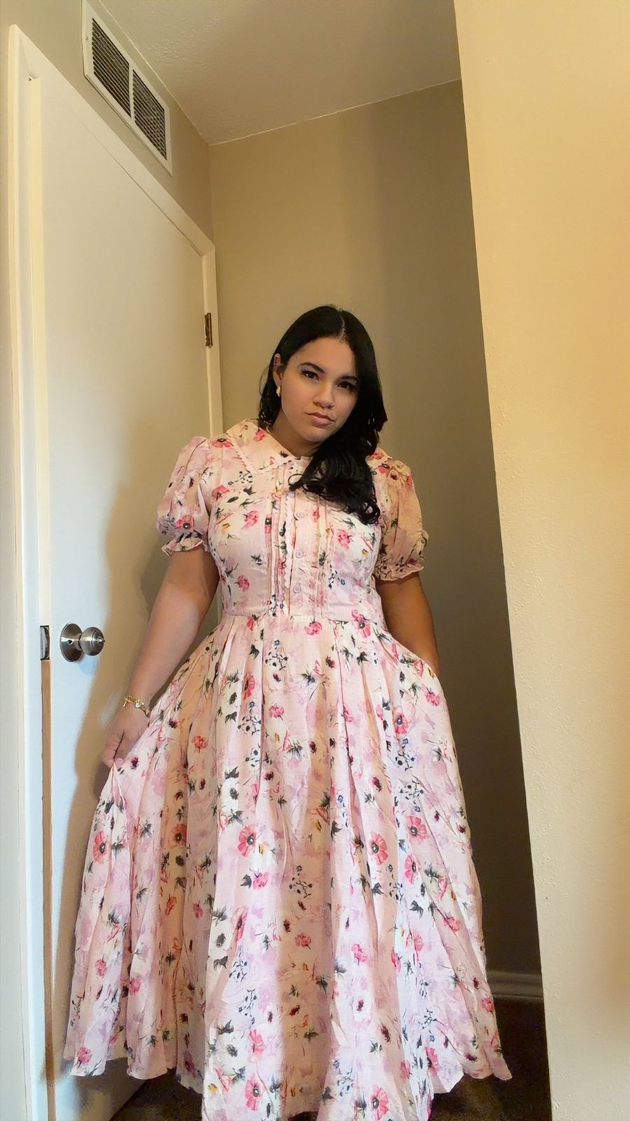 the sophie dress in pink peony print The Caterina Dress in Pink Peony Print 14 / Pink Peony Print