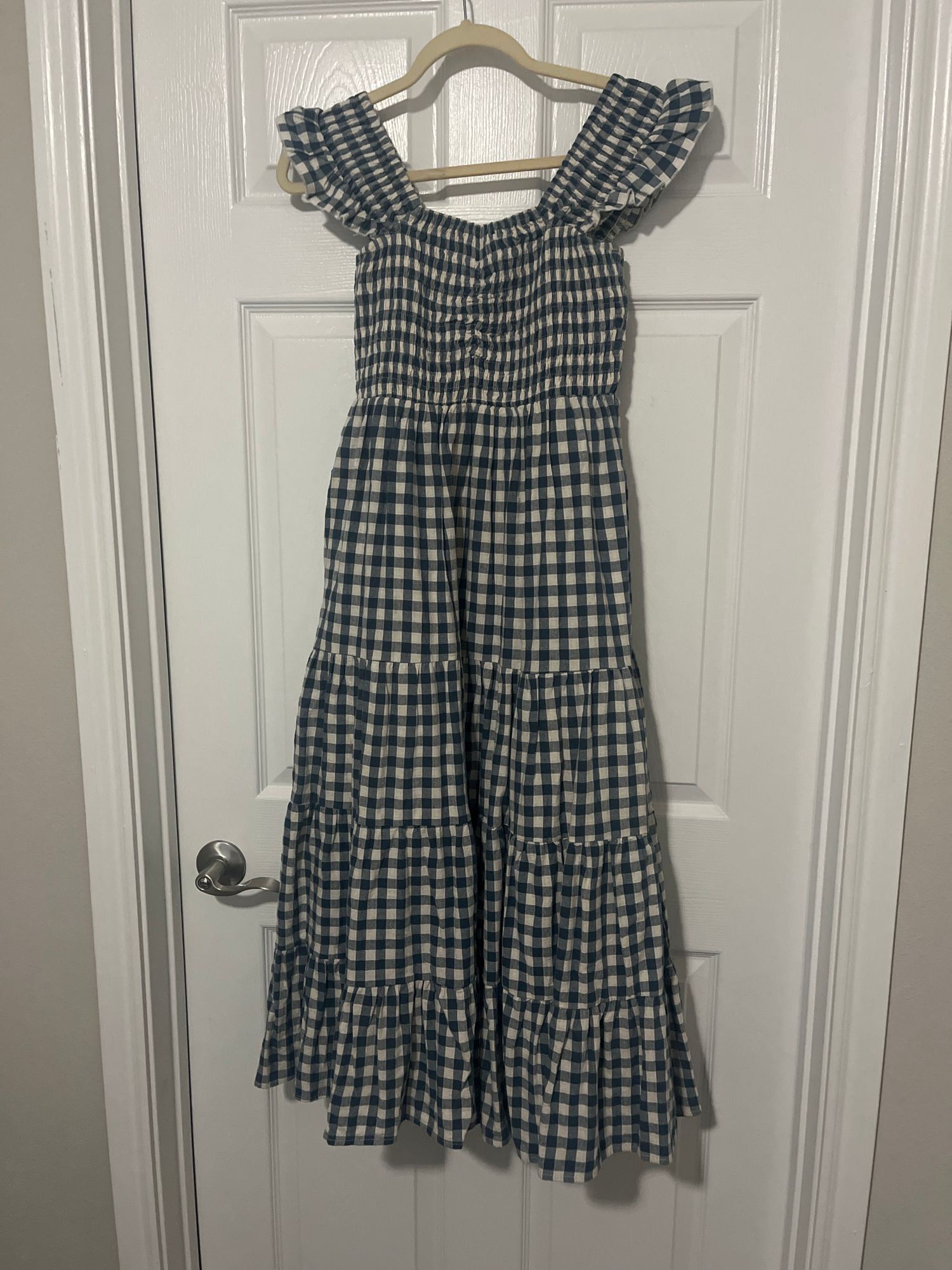 Hailey Dress in Indigo Gingham – Ivy City Co