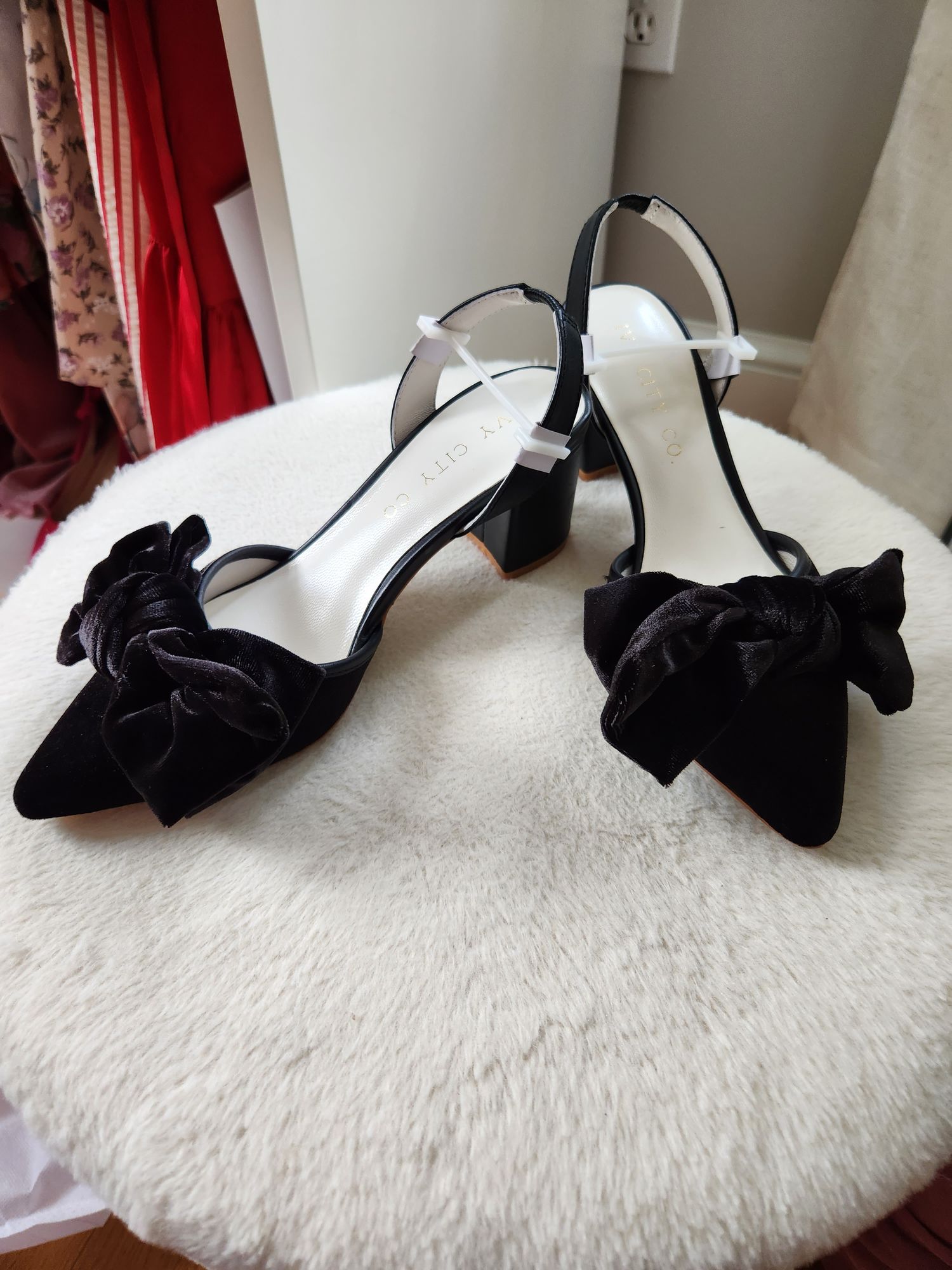 Bow Shoes With Tie Around Ankle ASOS DESIGN Peony Tie Leg Detail