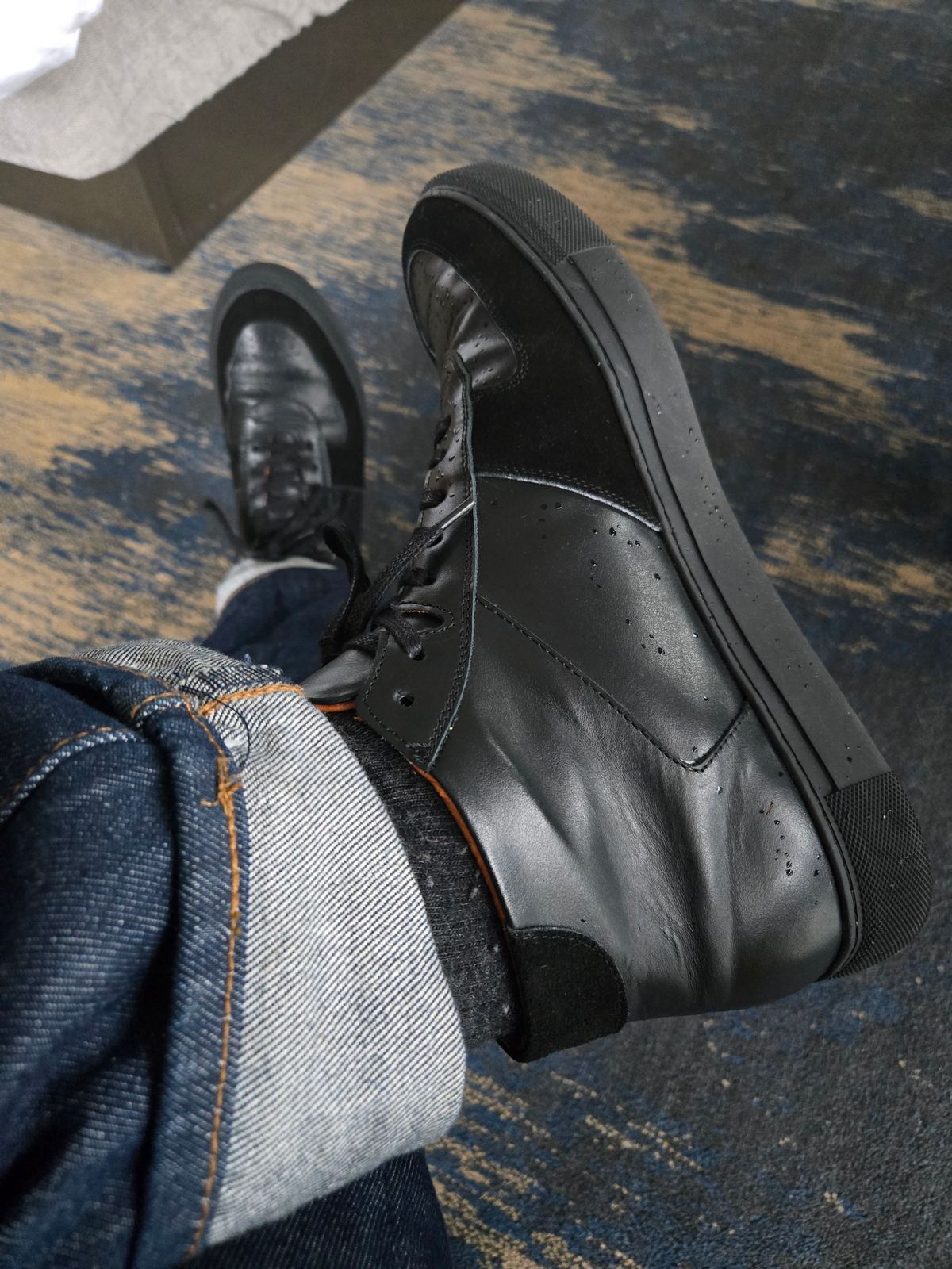 Beckett Simonon Garcia High Top Black Leather Sneaker Comfort Mens Shoe 11.5 New color_brownwhite_2_garcia_high  main image 3