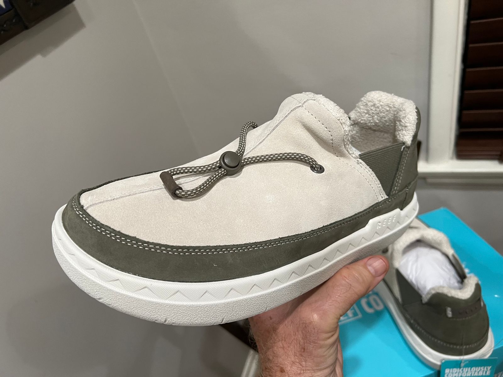 Reef Rambler Slip-On Sneakers in Oatmeal and Olive brand new size 11 Men main image 4