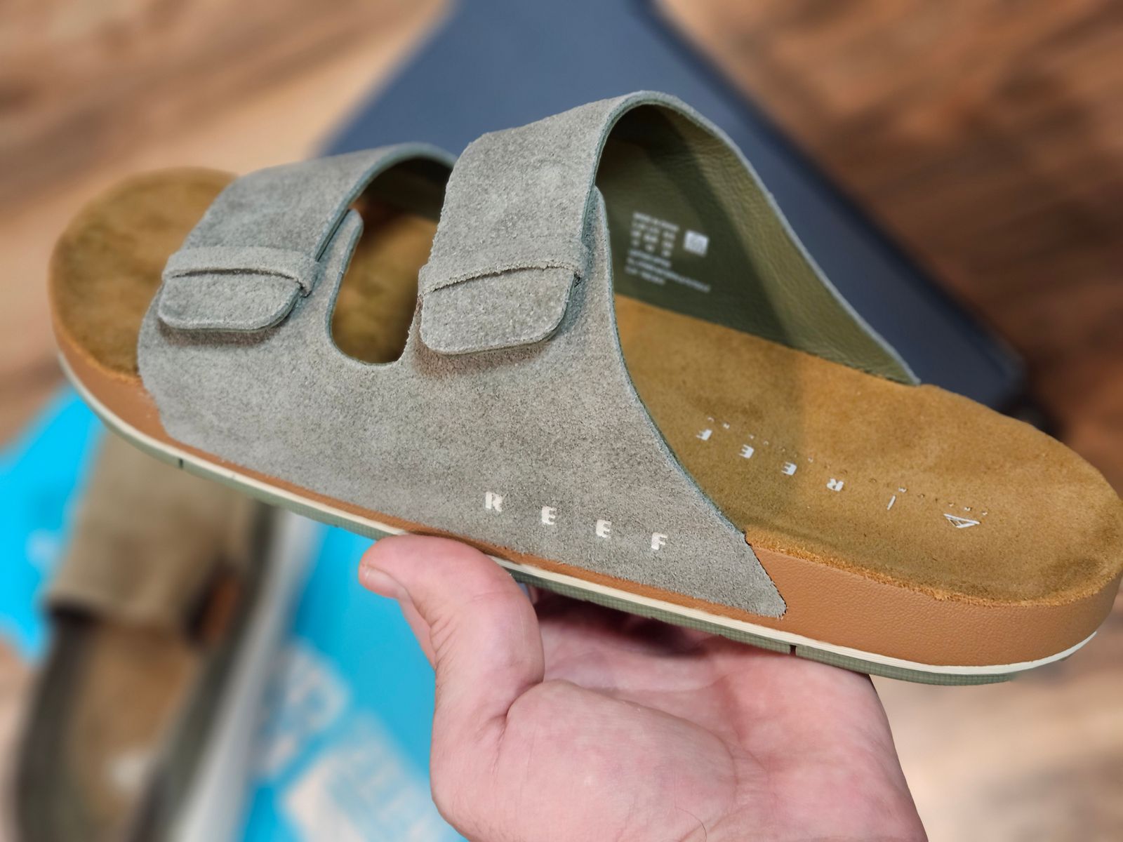REEF OJAI TWO BAR Sandals Mens Size 10 Grey CJ6302 New in Box Men main image 4