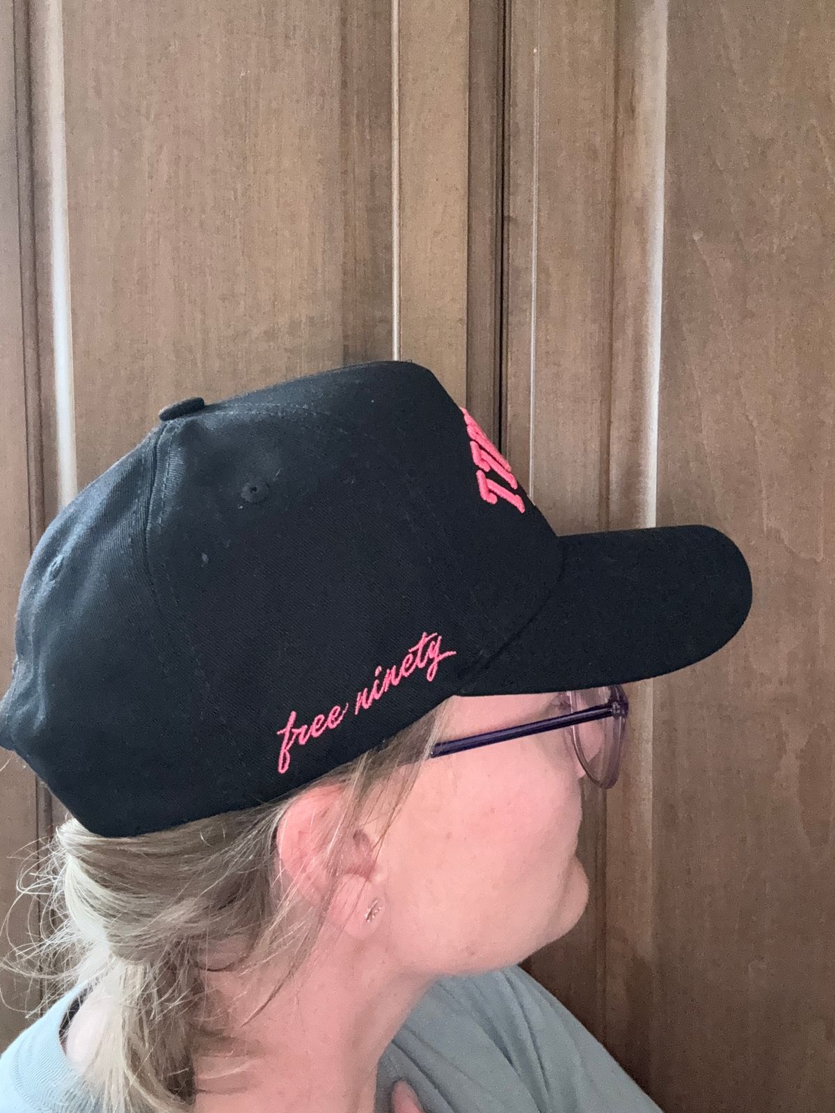 Upside Down Baseball Hat - Black/Pink - Baseball Lifestyle 101 display picture 2