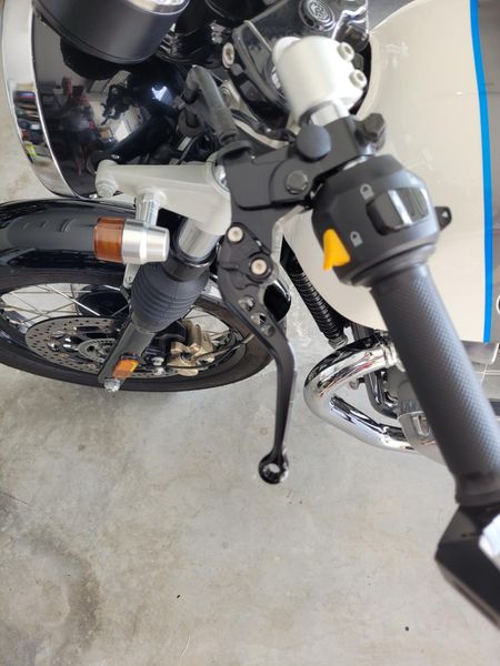 Leva Freno E Frizione In Alluminio T6061, Pieghevole E Regolabile, Per Royal Enfield Continental GT 650, GT 535 E Interceptor 650, Sabbiatura