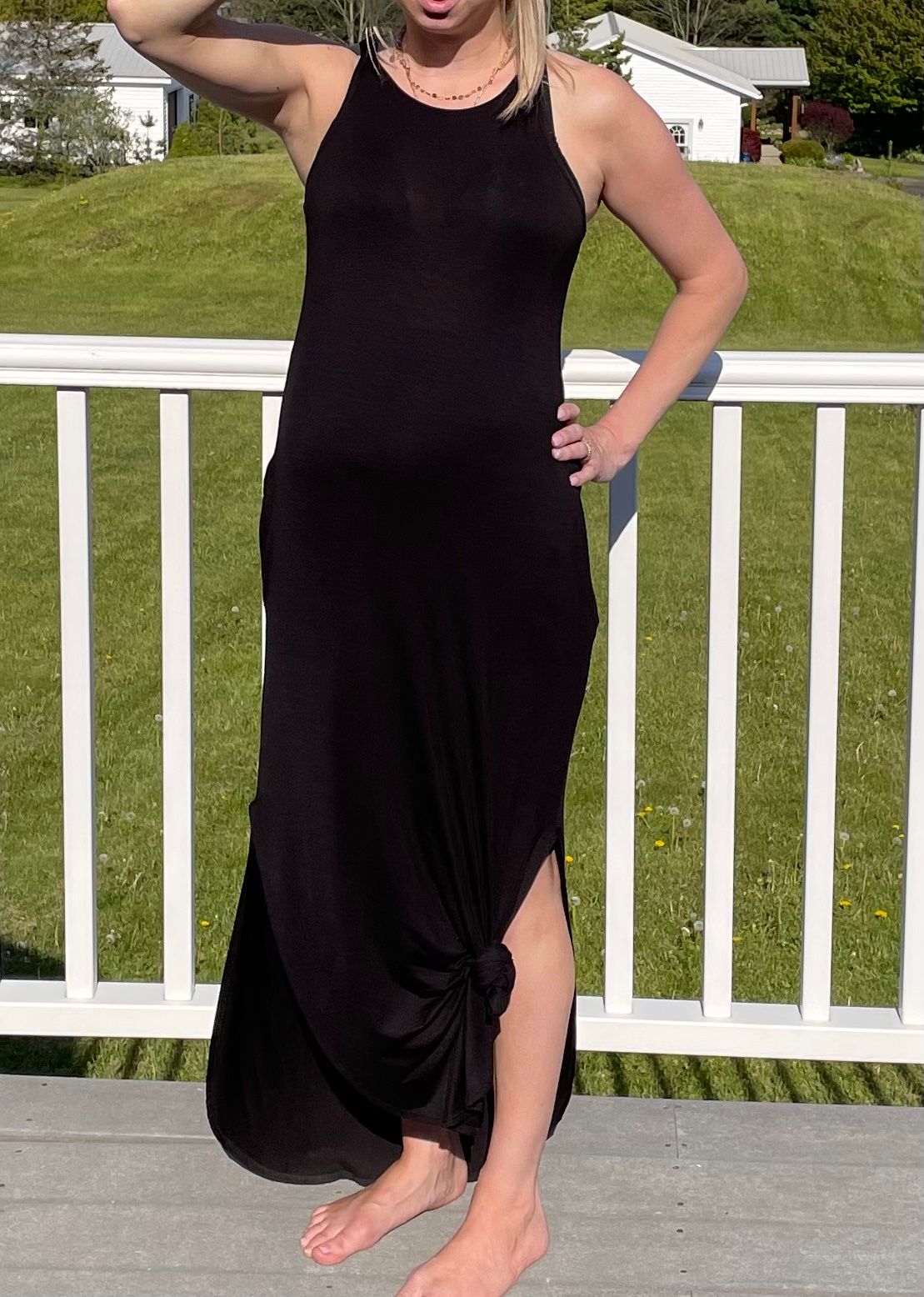 Be The Change Sleeveless Maxi Dress- Black  The Pulse Boutique