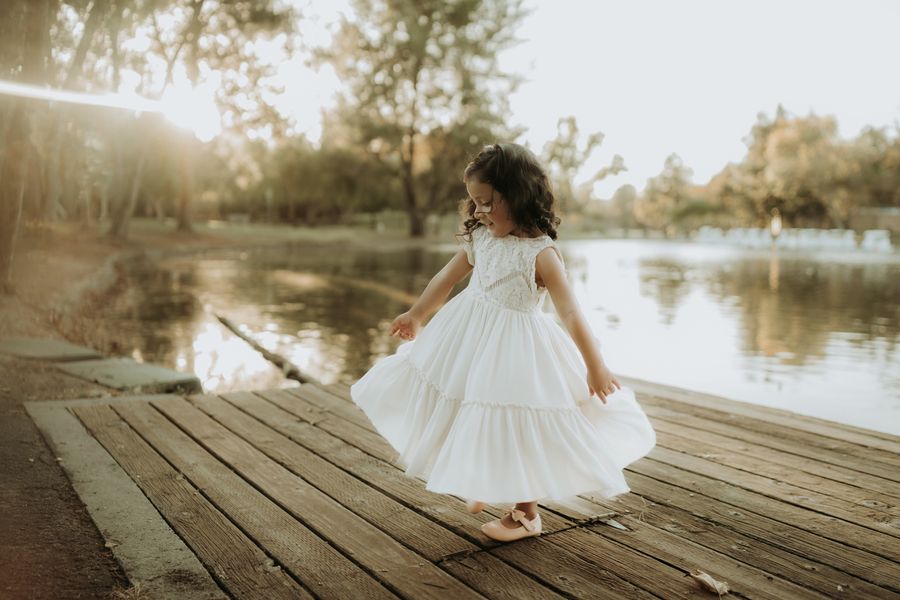 white bell sleeve maxi dress Baltic Born Womens Aspen Smocked Lace Maxi Dress | Off White