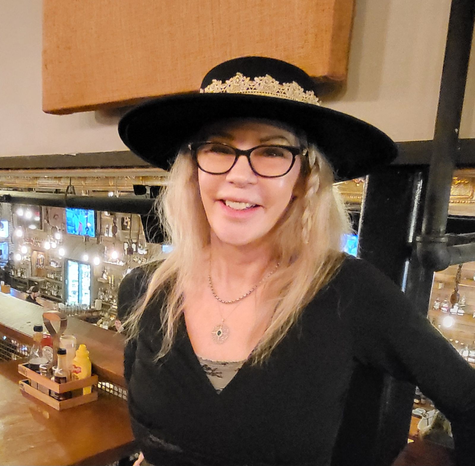 **New** Joyfolie Elegant Halo Shell Wide-Brim Hat with Gold Accent Black and Gold Large Brim Hat, African Bridal Hat , Ethnic  main image 2