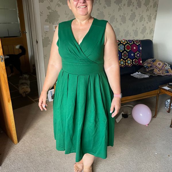 green emerald velvet dress Well Versed Pleated Mini Dress Forest Green main image 1