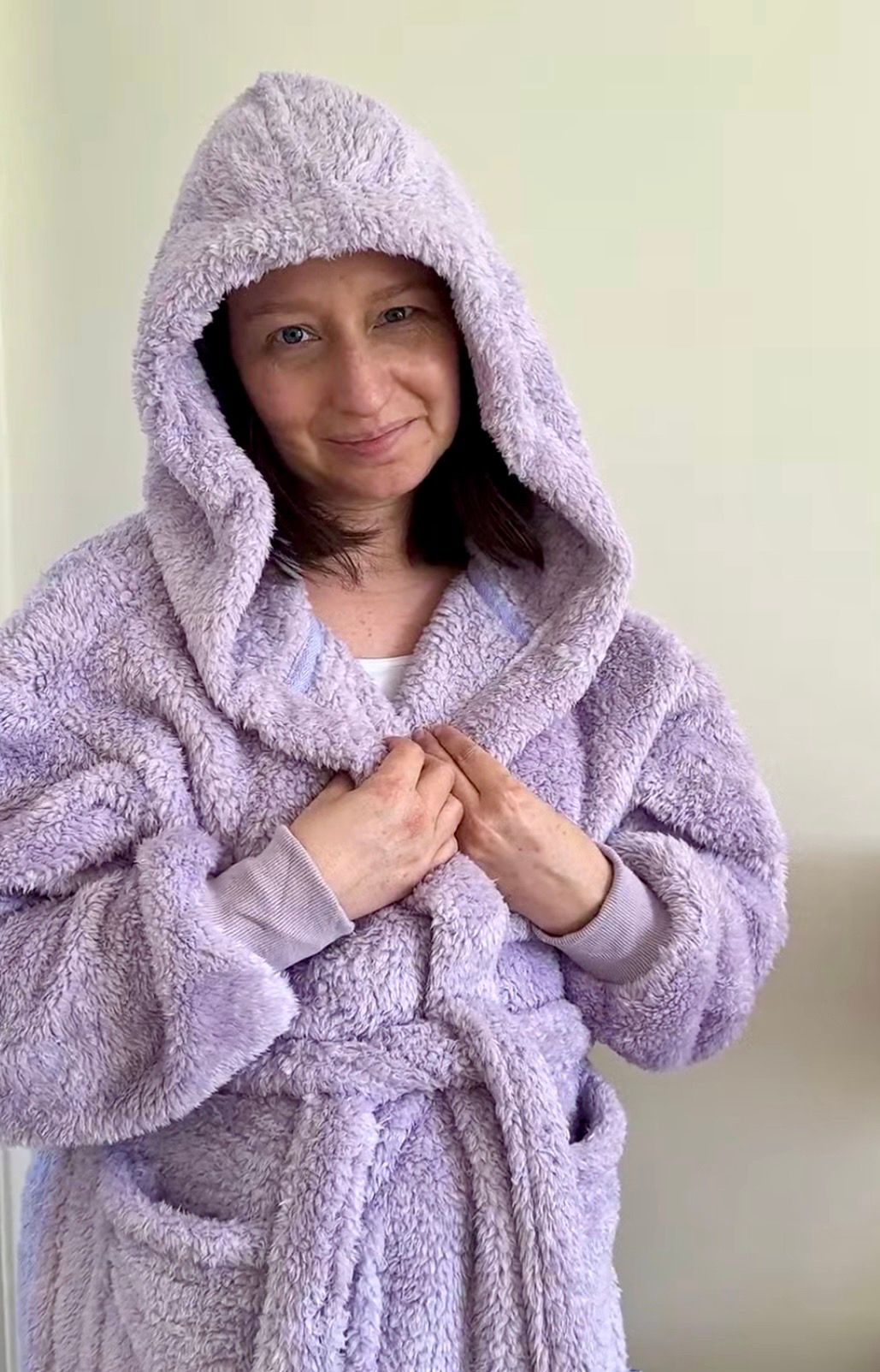 Lilac Fluffy Dressing Gown The Oodie UK Lilac Fluffy Dressing Gown The Oodie UK