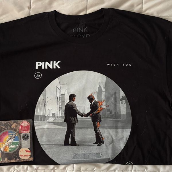 Rock Off T-Shirt Uomo Ufficiale Pink Floyd Wywh Circle | Cotone, Girocollo, Manica Corta | Vestibilità Regolare | Merchandise Ufficiale