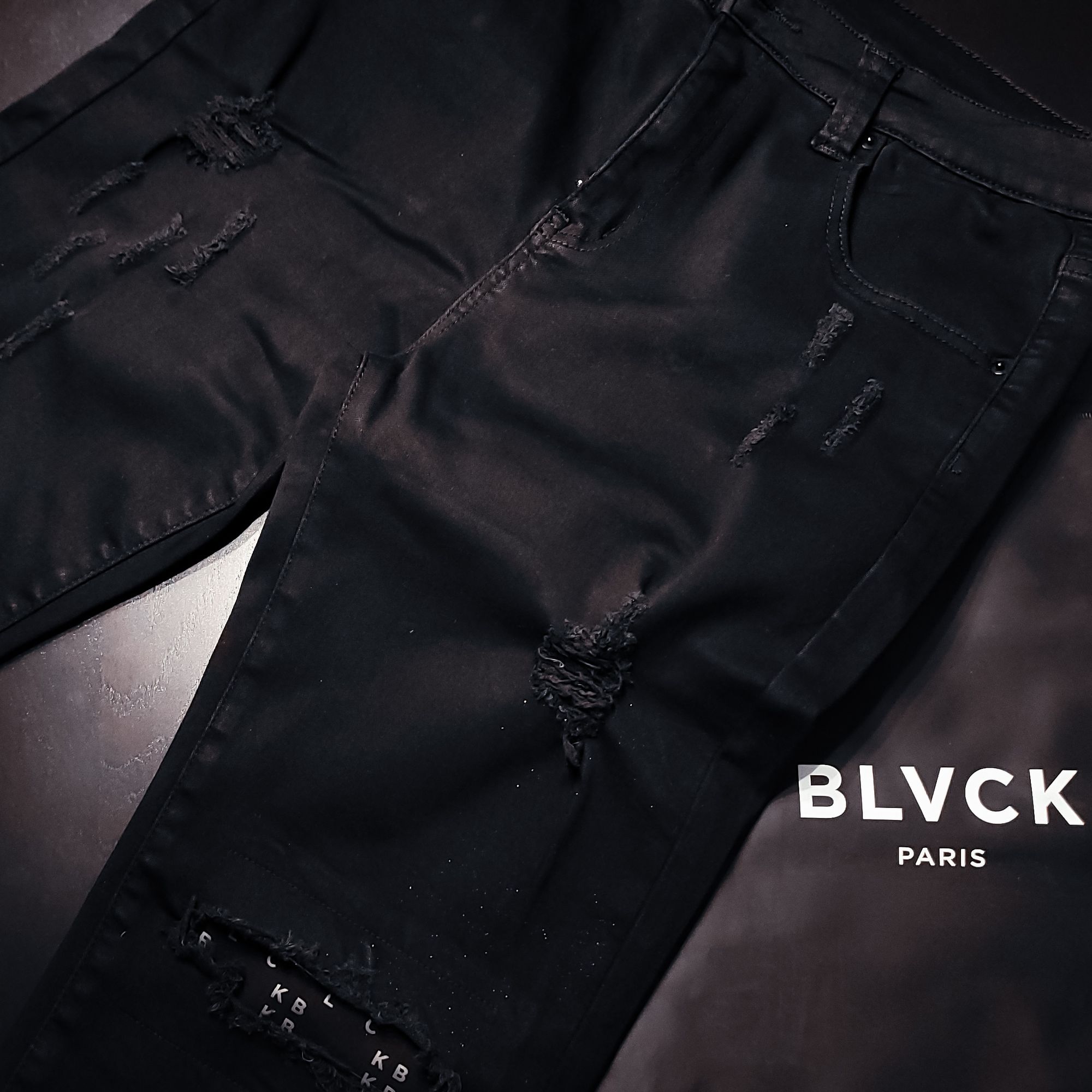 Black Monogram Jeans | Blvck Paris