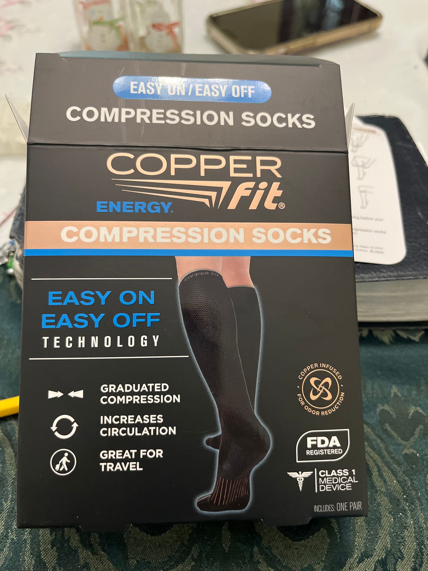 Knee-High Energy Compression Socks - Copper Fit